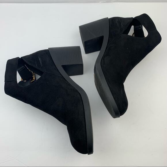 Topshop Berlin Block Heel Ankle Booties Black - Picture 2 of 5
